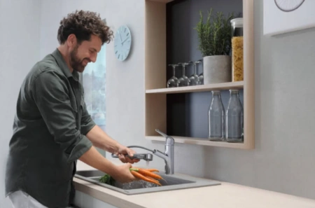 Фото смеситель для кухонной мойки hansgrohe focus 71829000