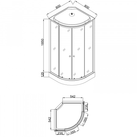 Фото душевая кабина loranto 80x80 см cs-800-13тм/м