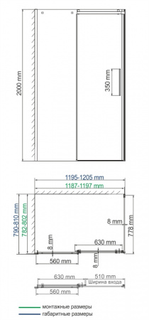 Фото душевое ограждение wasserkraft alme 120x80 см 15r06