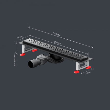 Фото душевой трап am.pm masterflow 50 см w01sc-p11-050-01bm