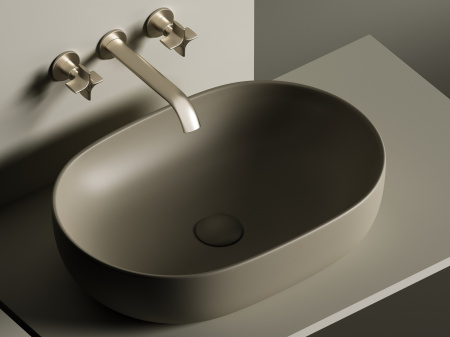 Фото раковина накладная ceramicanova element 60 см, цвет: капучино cn6047mc