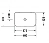 Фото раковина накладная duravit happy d.2 plus  60 см 2359601300