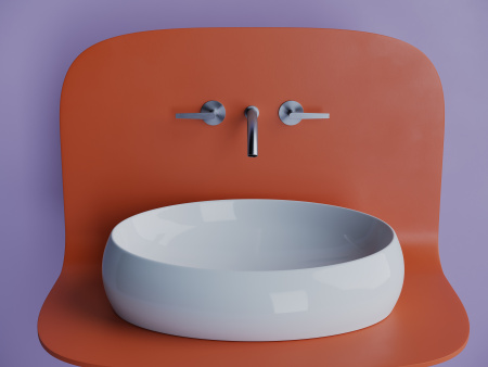 Фото раковина накладная ceramicanova element 56 см, цвет: белый cn5033