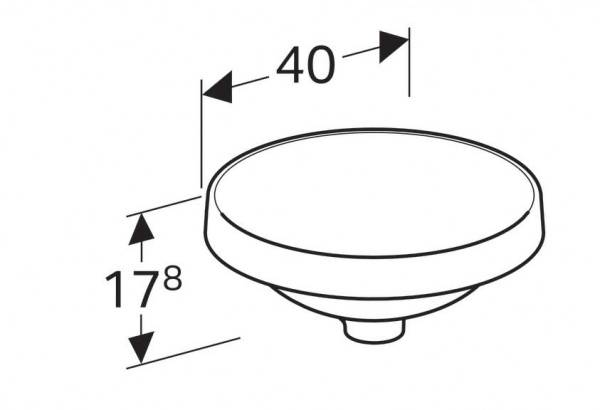 Фото раковина встраиваемая geberit variform 40 см 500.702.01.2