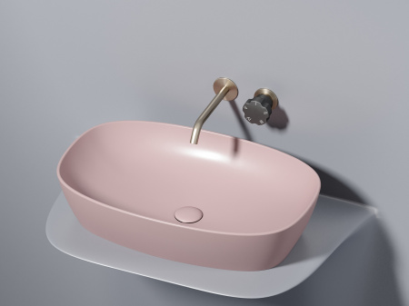 Фото раковина накладная ceramicanova element 60 см, цвет: розовый cn6049mp