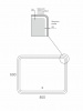 Фото зеркало с подсветкой taliente zled 80 см ta-zled-ebl8060