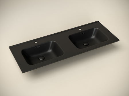 Фото раковина накладная ceramicanova element 121 см, цвет: черный cn7004mb