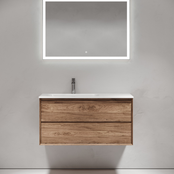 Фото тумба под раковину sancos marmi 2.0 100 см, цвет: дуб чарльстон mr2.0100lech