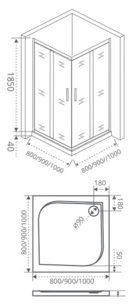 Фото душевое ограждение good door infinity cr-90-c-ch 90 см ин00017