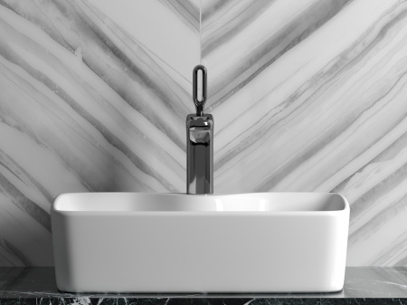 Фото раковина накладная ceramicanova element 48 см, цвет: белый cn6033