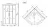 Фото душевая кабина timo standart t-6601 silver fabric 100x100 см