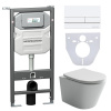 Унитаз с инсталляцией Сет 4 в 1 Ceramicanova CN6000_1002W_1000