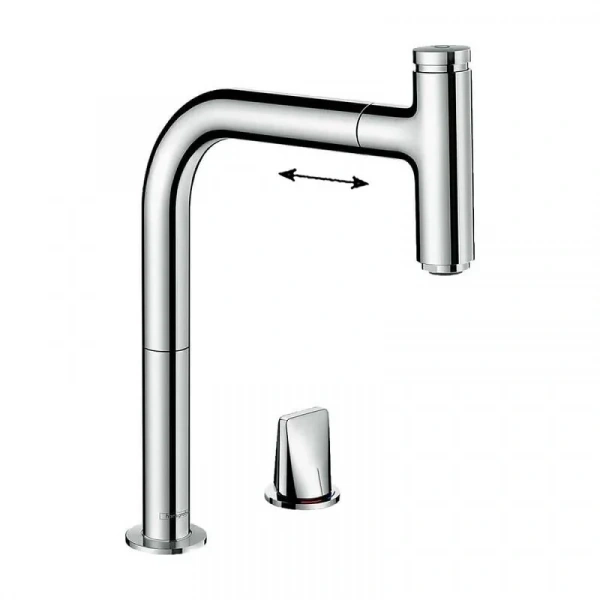 Фото смеситель для кухонной мойки hansgrohe metris select 73825000