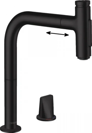 Фото смеситель для кухонной мойки hansgrohe metris select 73818670