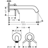 Фото смеситель для раковины hansgrohe tecturis s 73351140