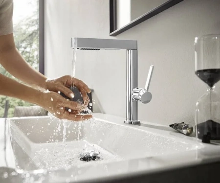 Фото смеситель для раковины hansgrohe finoris 76063000