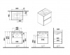 Фото тумба с раковиной vitra mia plus square 60 см 69730