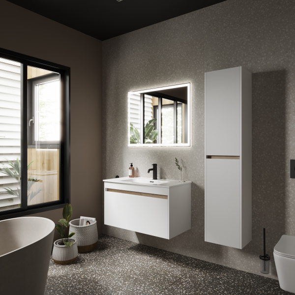 Фото тумба под раковину sancos smart 90 см, цвет: белый sm90w