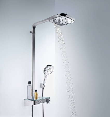 Фото душевая стойка hansgrohe raindance select e 300 3jet showerpipe 27127400