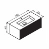 Фото тумба с раковиной orka cube 100 см, цвет: бежевый 3000378