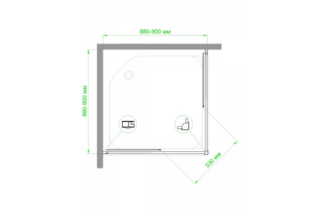 Фото душевое ограждение royal bath hpd rb90hpd-c-bl 90x90 см