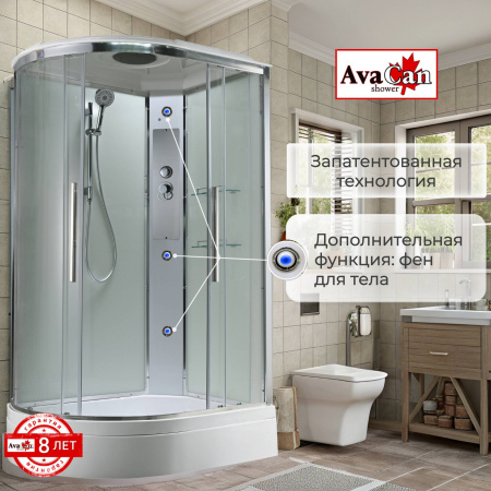 Фото душевая кабина avacan em3912rt 120x90 см стандартная