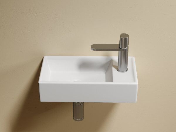 Фото раковина подвесная ceramicanova element 41.7 см, цвет: белый cn6051lmw