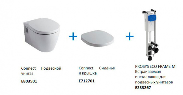 Фото унитаз с инсталяцией ideal standard prosys eco frame m connect w220101