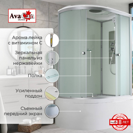 Фото душевая кабина avacan d5012r 120x80 см стандартная