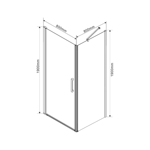 Фото душевой уголок vincea orta 80x80 см vsr-1o8080cl