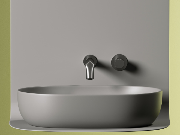 Фото раковина накладная ceramicanova element 60 см, цвет: антрацит cn6047mh
