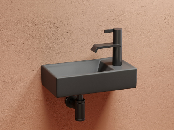 Фото раковина подвесная ceramicanova element 41.7 см, цвет: антрацит cn6051lmdh