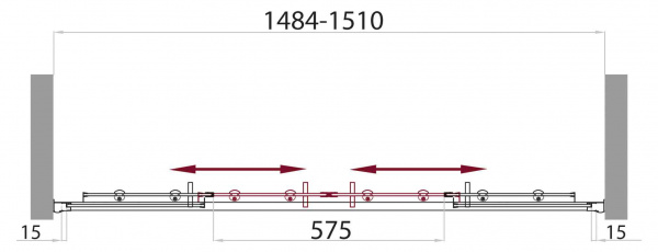 Фото шторка на ванну belbagno uno-vf-2-150/145-c-cr 150 см