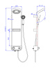 Фото душевая стойка aquame aqm8004b, цвет : черный
