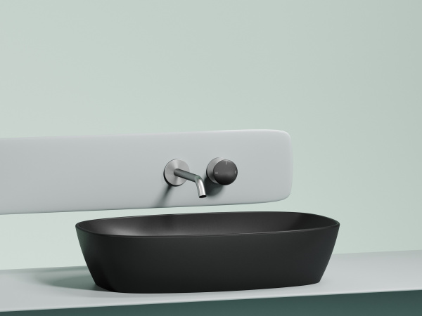 Фото раковина накладная ceramicanova element 60 см, цвет: черный cn6049mb