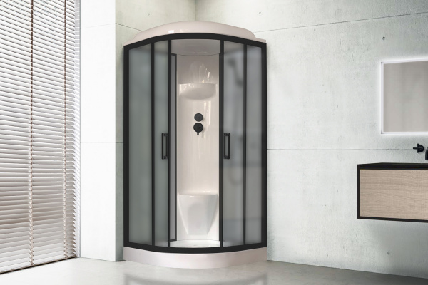 Фото душевая кабина royal bath нк rb100hk6-gc-bl    100x100 см
