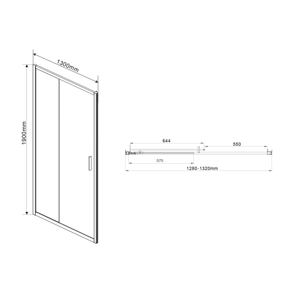 Фото душевая дверь vincea garda 130 см vds-1g130cl