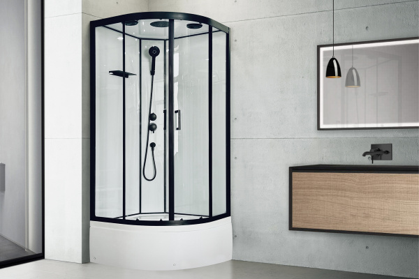 Фото душевая кабина royal bath fato rb 100x100 см rb100ck-t-bl fato