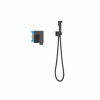 Встраиваемый смеситель с гигиеническим душем Акватек Либра AQ1619MB, цвет: черный