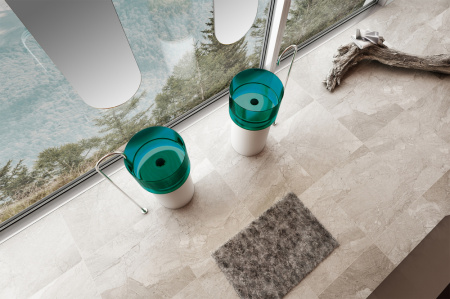 Фото раковина напольная abber kristall at2701white-aquamarin