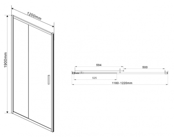 Фото душевая дверь vincea garda 120 см vds-1g120cgb