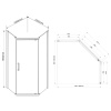Фото душевой уголок vincea stresa 100x100 см vsp-1s100cl