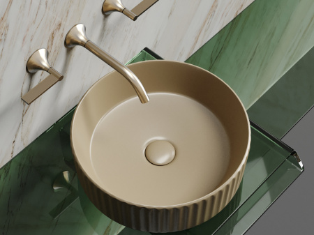 Фото раковина накладная ceramicanova element 36 см, цвет: капучино cn6057mc