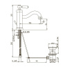 Фото смеситель для раковины jacuzzi rubinetteria tosca 88cr211l6japi