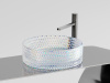 Фото раковина накладная ceramicanova cristal 36 см, цвет: неон cn6059